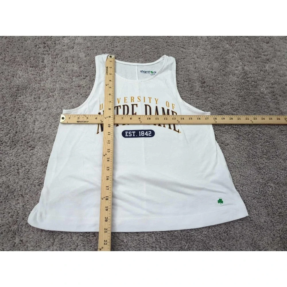 University‎ of Notre Dame Fighting Irish Tank Top Womens S NCAA Shamrock White - Picture 5 of 8